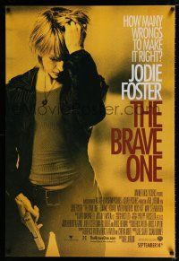 9k114 BRAVE ONE advance DS 1sh '07 Neil Jordan directed, Jodie Foster & Terrence Howard!