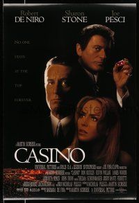 9k126 CASINO int'l DS 1sh '95 Martin Scorsese, Robert De Niro & Sharon Stone, Joe Pesci, cast image!