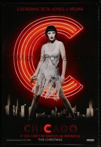 9k136 CHICAGO teaser 1sh '02 sexy dancer Catherine Zeta-Jones as Velma!