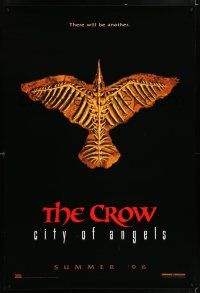 9k164 CROW: CITY OF ANGELS teaser 1sh '96 Tim Pope directed, believe in the power of another!