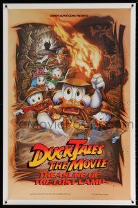 9k202 DUCKTALES: THE MOVIE DS 1sh '90 Walt Disney, Scrooge McDuck, cool adventure art by Drew!