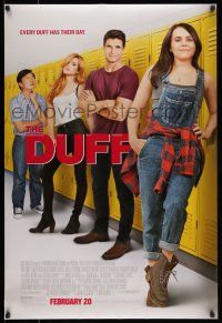 9k203 DUFF advance DS 1sh '15 Mae Whitman in the title role as the Designated Ugly Fat Friend!