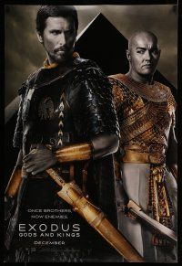 9k232 EXODUS: GODS & KINGS style A teaser DS 1sh '14 Christian Bale as Moses, Joel Edgerton!