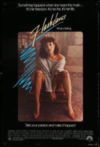 9k258 FLASHDANCE 1sh '83 sexy dancer Jennifer Beals, take your passion and make it happen!