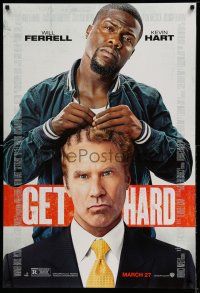 9k279 GET HARD advance DS 1sh '15 wacky image of Ferrell and Hart, an education in incarceration!