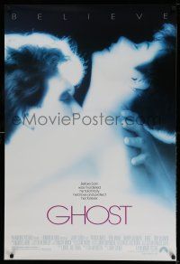 9k281 GHOST 1sh '90 classic romantic close up of dead Patrick Swayze & sexy Demi Moore!