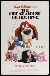 9k298 GREAT MOUSE DETECTIVE 1sh '86 Walt Disney's crime-fighting Sherlock Holmes rodent cartoon!