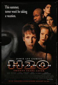 9k304 HALLOWEEN H20 advance 1sh '98 Jamie Lee Curtis sequel, terror won't be taking a vacation!