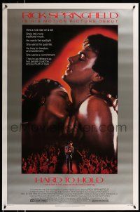 9k308 HARD TO HOLD 1sh '84 close-up of Rick Springfield, rock & roll concert!