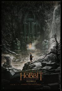 9k333 HOBBIT: THE DESOLATION OF SMAUG teaser DS 1sh '13 cool image of Bilbo outside Erebor!