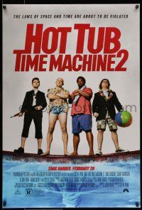 9k339 HOT TUB TIME MACHINE 2 advance DS 1sh '15 Adam Scott, Gillian Jacobs, Rob Corddry, Clark Duke!