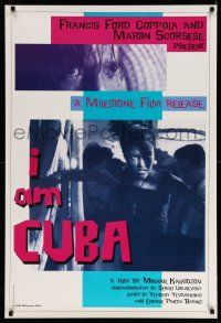 9k350 I AM CUBA 1sh '95 pro-Castro propaganda, pretty girl runs from U.S. sailors!