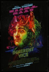 9k362 INHERENT VICE advance DS 1sh '14 Joaquin Phoenix, Brolin, Wilson, wild different artwork!