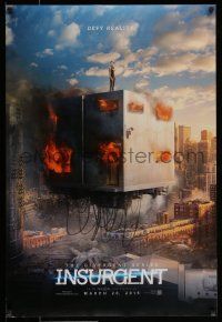 9k366 INSURGENT teaser DS 1sh '15 The Divergent Series, cool sci-fi image, defy reality, cool cube!