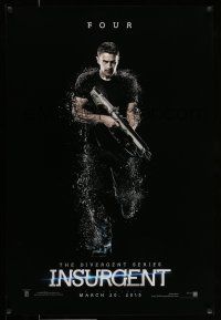 9k365 INSURGENT teaser DS 1sh '15 The Divergent Series, cool image of Theo James as Four!