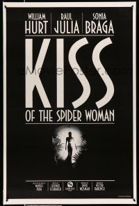 9k407 KISS OF THE SPIDER WOMAN 1sh '85 cool artwork of sexy Sonia Braga in spider web dress!
