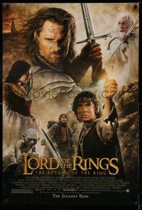 9k434 LORD OF THE RINGS: THE RETURN OF THE KING advance DS 1sh '03 Jackson, cast montage!