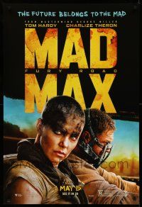 9k448 MAD MAX: FURY ROAD teaser DS 1sh '15 great cast image of Tom Hardy, Charlize Theron!
