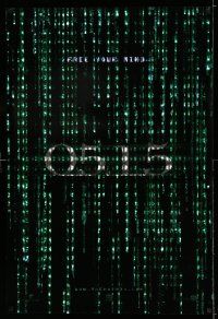 9k473 MATRIX RELOADED holofoil teaser 1sh '03 Keanu Reeves, free your mind on 05.15!