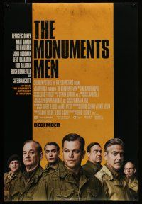 9k501 MONUMENTS MEN December advance DS 1sh '14 George Clooney, Matt Damon, Bill Murray & more