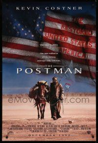 9k559 POSTMAN advance 1sh '97 cool post-apocalyptic image of Kevin Costner!