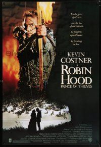 9k603 ROBIN HOOD PRINCE OF THIEVES 1sh '91 cool image of Kevin Costner, for the good of all men!
