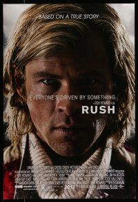 9k612 RUSH advance DS 1sh '13 Ron Howard directed, Chris Hemsworth as Formula 1 driver James Hunt!