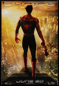 9k675 SPIDER-MAN 2 teaser 1sh '04 great image of Tobey Maguire in the title role, Choice!