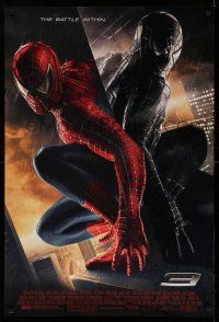 9k678 SPIDER-MAN 3 textured 1sh '07 Sam Raimi, Tobey Maguire in title role, the battle within!