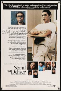 9k684 STAND & DELIVER reviews 1sh '87 Edward James Olmos teaches Lou Diamond Phillips!