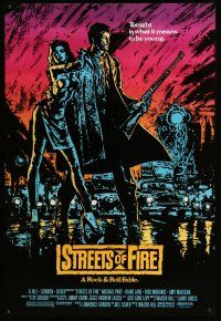 9k728 STREETS OF FIRE 1sh '84 Michael Pare, Diane Lane, rock 'n' roll, directed by Walter Hill!