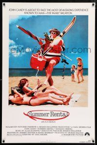 9k734 SUMMER RENTAL 1sh '85 directed by Carl Reiner, wacky John Candy takes the family on vacation!