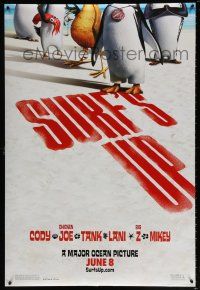 9k737 SURF'S UP teaser DS 1sh '07 Shia LaBeouf, Jeff Bridges, image of cute animals on beach!