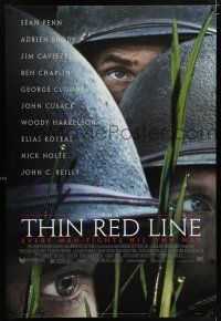 9k757 THIN RED LINE style B 1sh '98 Sean Penn, Woody Harrelson & Jim Caviezel in WWII!