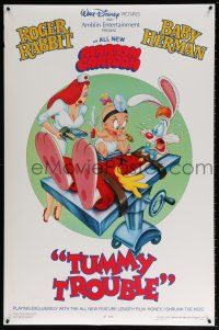 9k789 TUMMY TROUBLE DS 1sh '89 Roger Rabbit & sexy Jessica with doctor Baby Herman!
