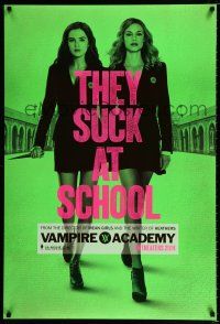 9k803 VAMPIRE ACADEMY teaser DS 1sh '14 Zoey Deutch, Gabriel Byrne, they suck at school!