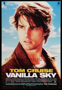 9k805 VANILLA SKY advance DS 1sh '01 Tom Cruise loves sexy Penelope Cruz AND Cameron Diaz!