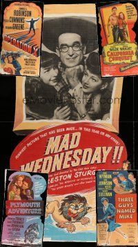 9m013 LOT OF 5 STANDEES '50-52 Mad Wednesday, Plymouth Adventure, 3 Guys Named Mike, Operation X