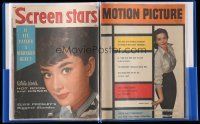 9m026 LOT OF 3 FAN SCRAPBOOKS OF 44 MOVIE MAGAZINE COVERS '41-59 great full-color images!