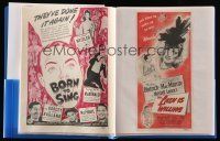 9m036 LOT OF 1 FAN SCRAPBOOK OF 32 MOVIE MAGAZINE ADS 1941-49 '41-49 original full-page images!
