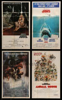 9m056 LOT OF 12 FOLDED TOPPS CHEWING GUM POSTERS '81 Jaws, Star Wars, complete set of 12!