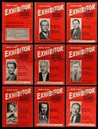 9m066 LOT OF 27 1958 MOTION PICTURE EXHIBITOR MAGAZINES '58 filled with info for theater owners!