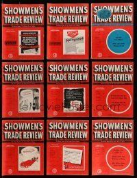 9m069 LOT OF 17 1954 SHOWMEN'S TRADE REVIEW MAGAZINES '54 filled with info for theater owners!