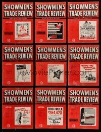 9m070 LOT OF 15 1953 SHOWMEN'S TRADE REVIEW MAGAZINES '53 filled with info for theater owners!