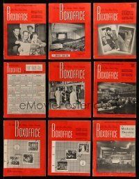 9m076 LOT OF 10 1950 BOX OFFICE MAGAZINES '50 filled with info for theater owners!