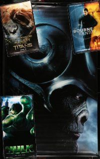 9m228 LOT OF 4 MOSTLY SINGLE-SIDED VINYL BANNERS '00s great images from a variety of movies!