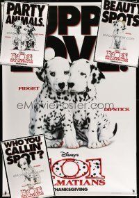 9m232 LOT OF 4 101 DALMATIANS VINYL BANNERS '96 Disney, cute puppy dog images!