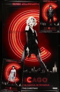 9m240 LOT OF 3 CHICAGO VINYL BANNERS '02 Renee Zellweger, Catherine Zeta-Jones & Richard Gere!