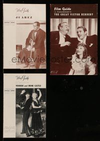9m088 LOT OF 3 FILM GUIDE MAGAZINES '30s Juarez, Great Victor Herbert, Vernon & Irene Castle!