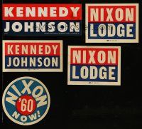 9m049 LOT OF 5 1960 PRESIDENTIAL ELECTION GUMMED LABELS '60 John F. Kennedy & Richard Nixon!